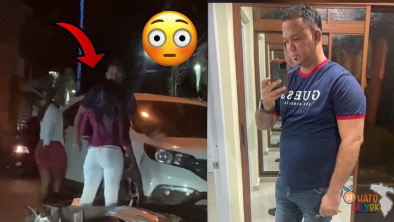 (VIDEO) Hombre choca mujer y al esta reclamarle le propina golpiza en Baní