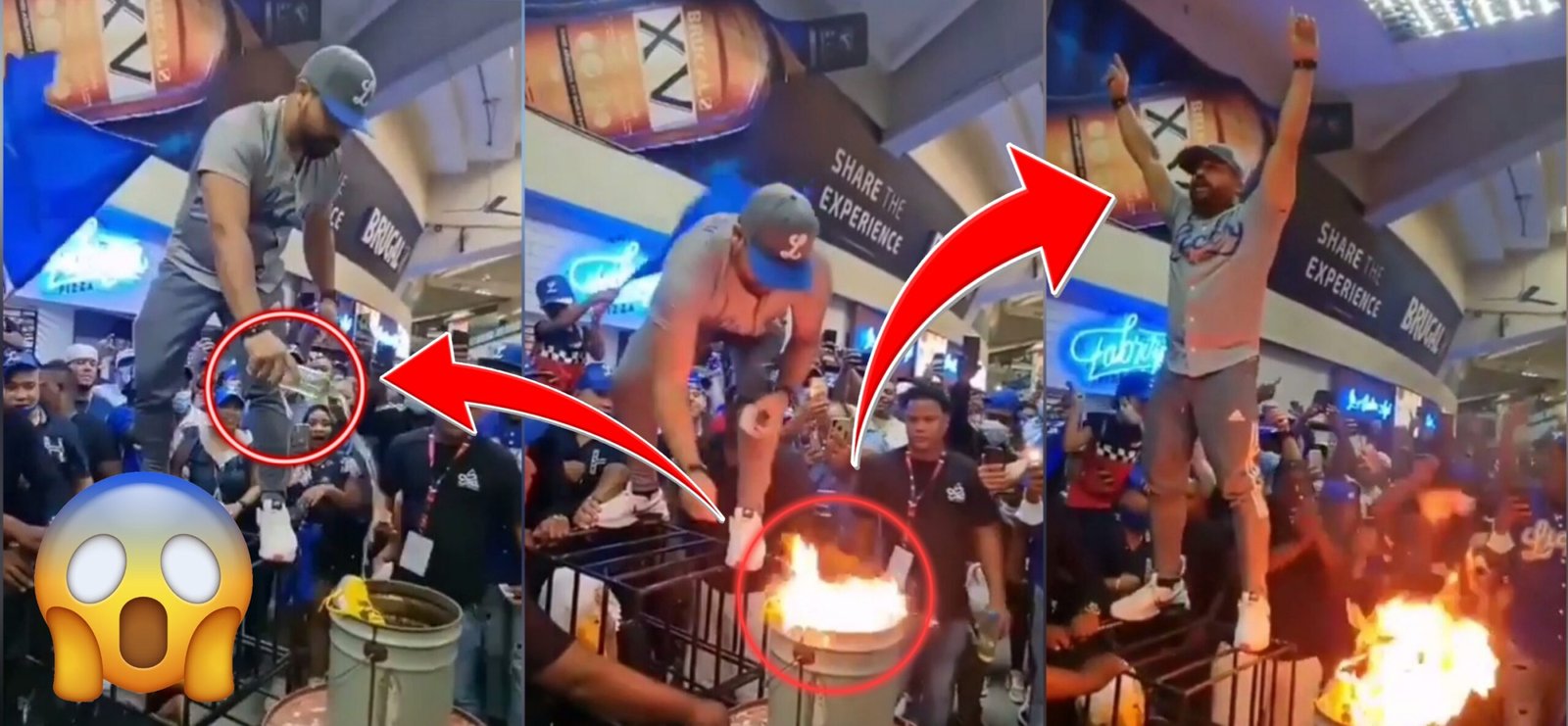 (VIDEO) Multan animador del Licey por quemar tenis Jordan de los 990 en Estadio Quisqueya