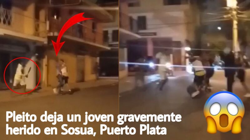 (VIDEO) Trifulca entre jóvenes deja una persona gravemente herida por arma blanca en Sosua, Puerto Plata