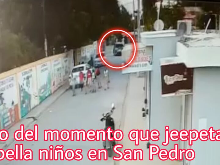 (VIDEO) Momento que jeepeta atropella niños en San Pedro de Macorís