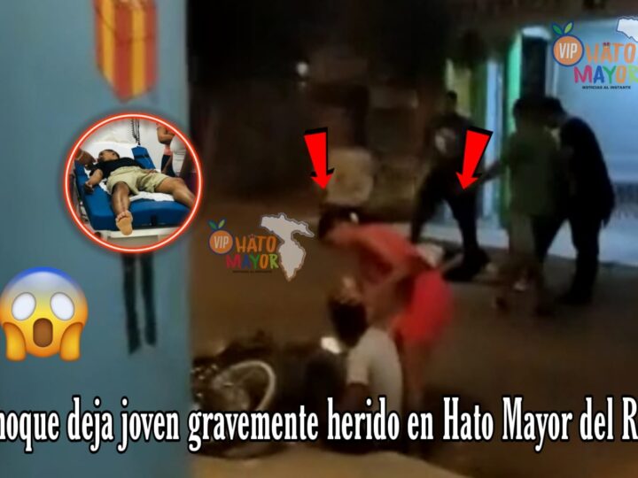 (VIDEO) Choque entre dos motocicleta deja un joven gravemente herido en Hato Mayor