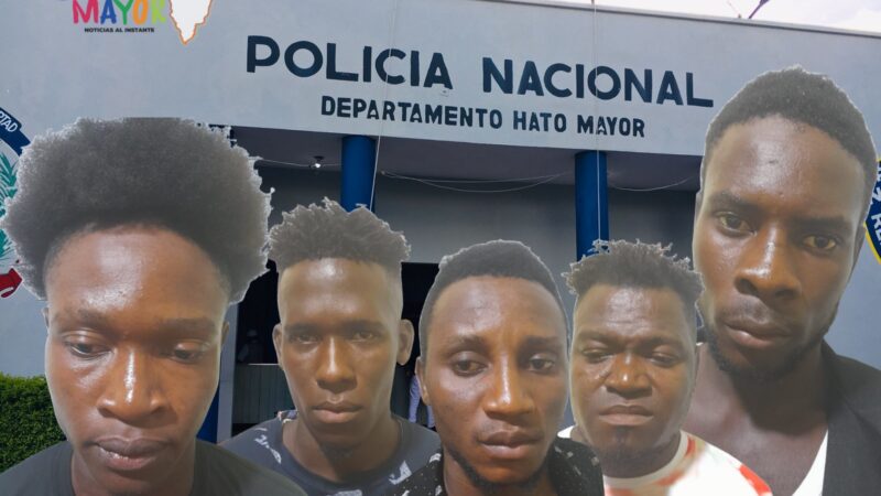 Arrestan cinco haitianos con pistolas de juguete en Hato Mayor del Rey