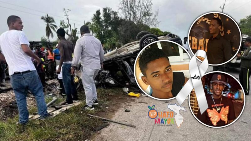 Fatal accidente deja tres muertos y dos mujeres heridas en La Romana