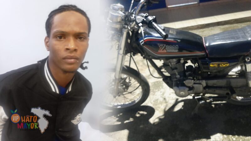 Policía hiere elemento intentó agredir un agente con un arma blanca, tras ser detenido abordo de motocicleta robada en Higüey