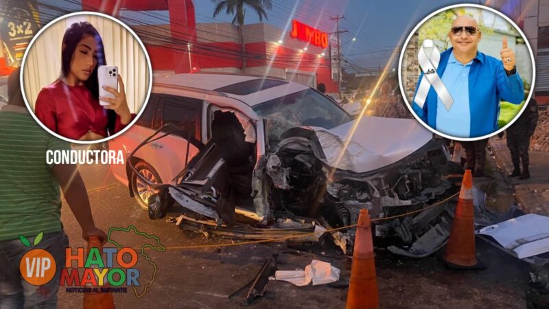 Muere reconocido empresario, ganadero y exteniente PN en accidente de tránsito en Higüey; su acompañante resultó herida
