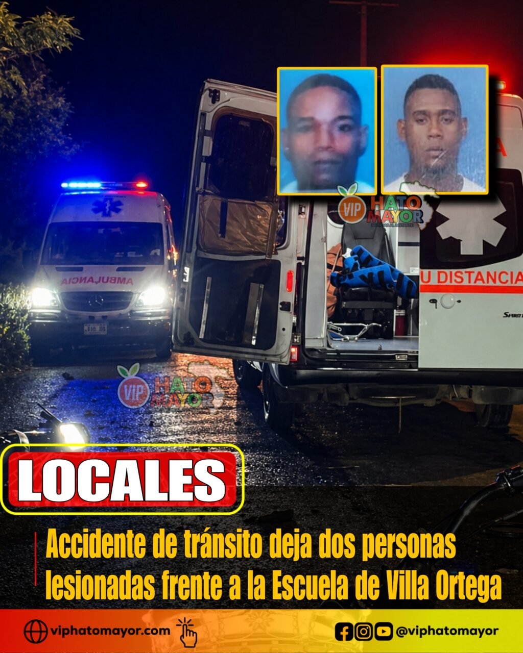 Accidente de tránsito deja dos personas lesionadas en la carretera Hato ...